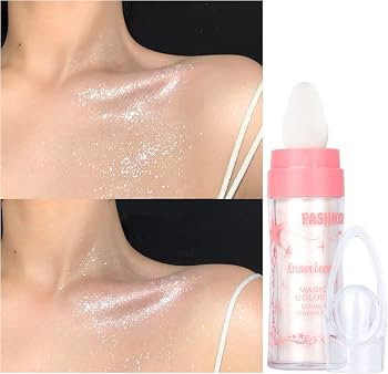 Geeneiya White Moonbeam Glitter Highlighter Face Powder, Light Coverage, Waterproof, Hypoallergenic | Amazon (US)
