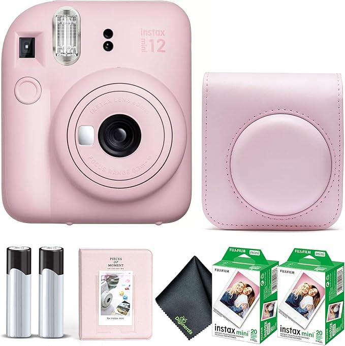 Fujifilm Instax Mini 12 Instant Camera Blossom Pink Bundle with Fuji Instax Mini Film Value Pack ... | Amazon (US)