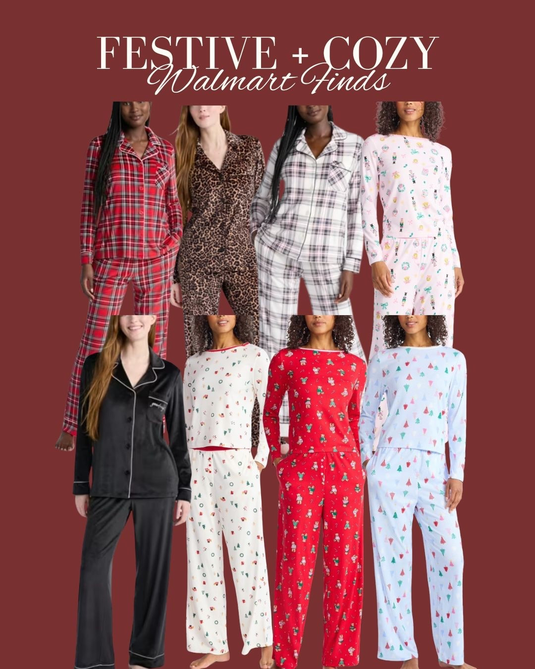 Women’s pajamas 
Women’s Christmas pajamas 
Christmas pajamas Walmart 
Walmart women’s style 
Christmas Walmart finds 

#LTKSeasonal #LTKHoliday #LTKGiftGuide