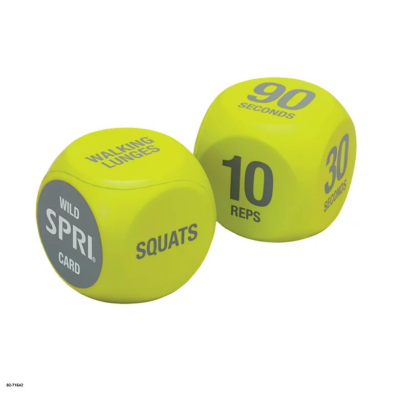 SPRI Exercise Workout Dice, 6-Sided, Foam, 2 Pack, Yellow | Walmart (US)