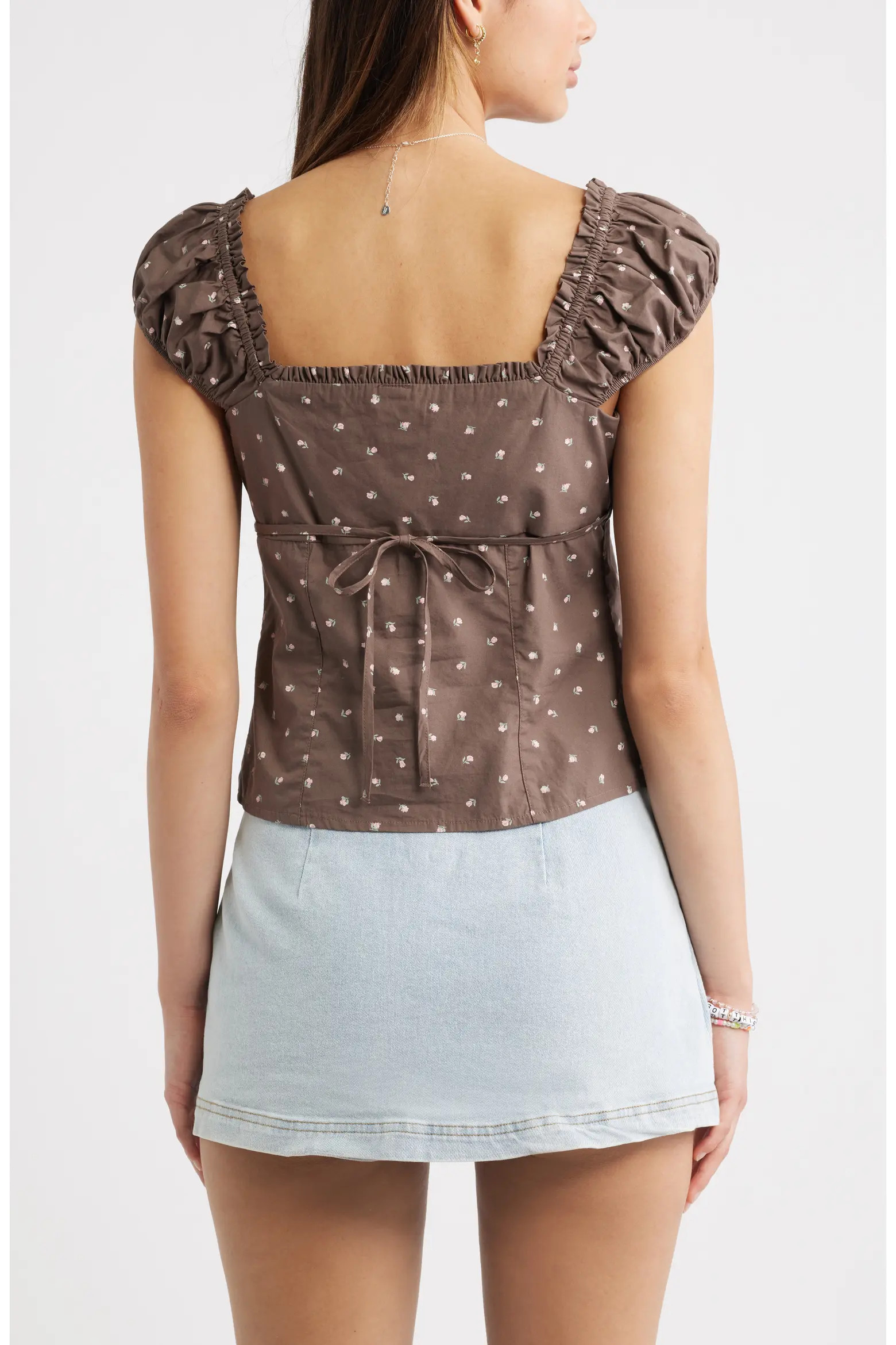 BP. Ruffle Trim Cap Sleeve Cotton Top (Women) | Nordstrom | Nordstrom