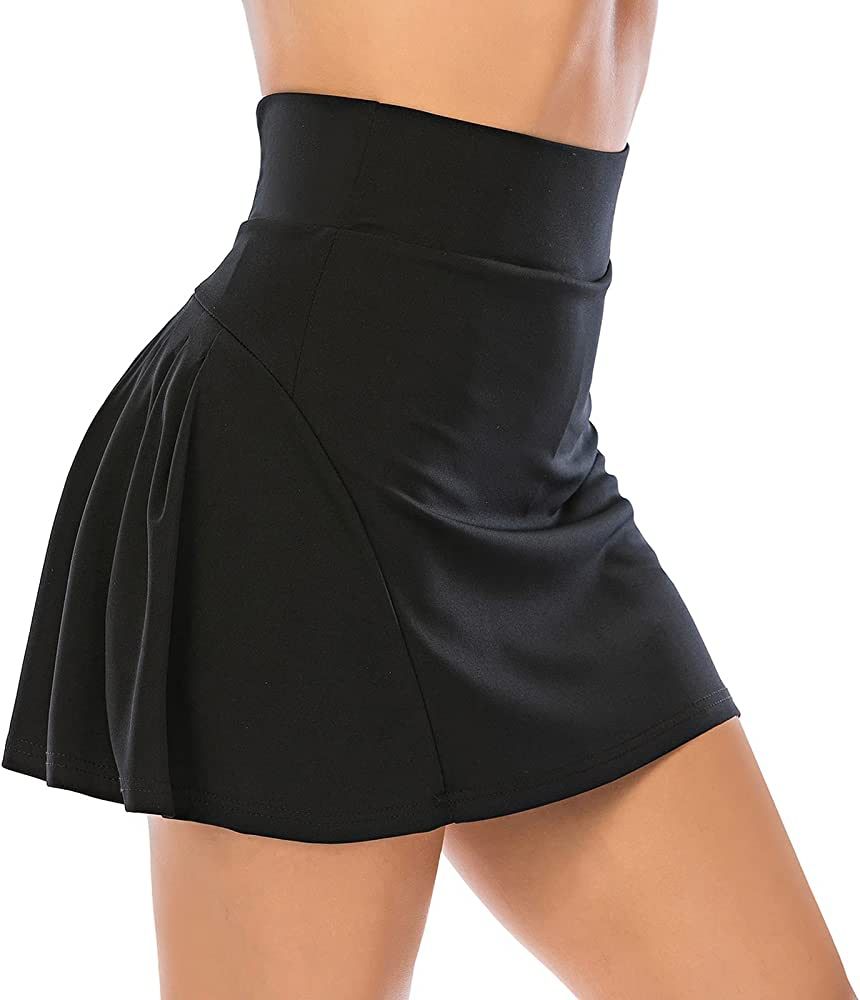 Pleated Tennis Skirts for Women with Pockets Shorts Athletic Golf Skorts Running Workout Sports Acti | Amazon (US)