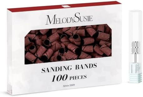 MelodySusie 100 Pcs Professional Sanding Bands Nail Manicure 180 Grit File Sand Piece Set For Nai... | Amazon (US)