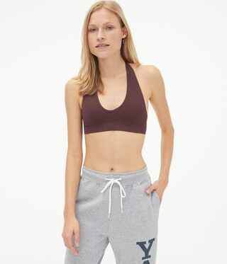 Ribbed Seamless Halter Bralette | Aeropostale