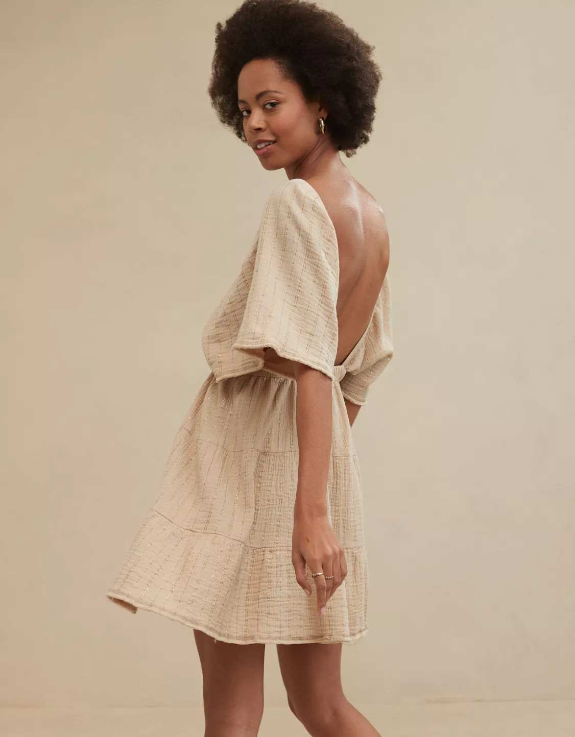 Aerie Pool-To-Party Flutter Sleeve Dress | Aerie