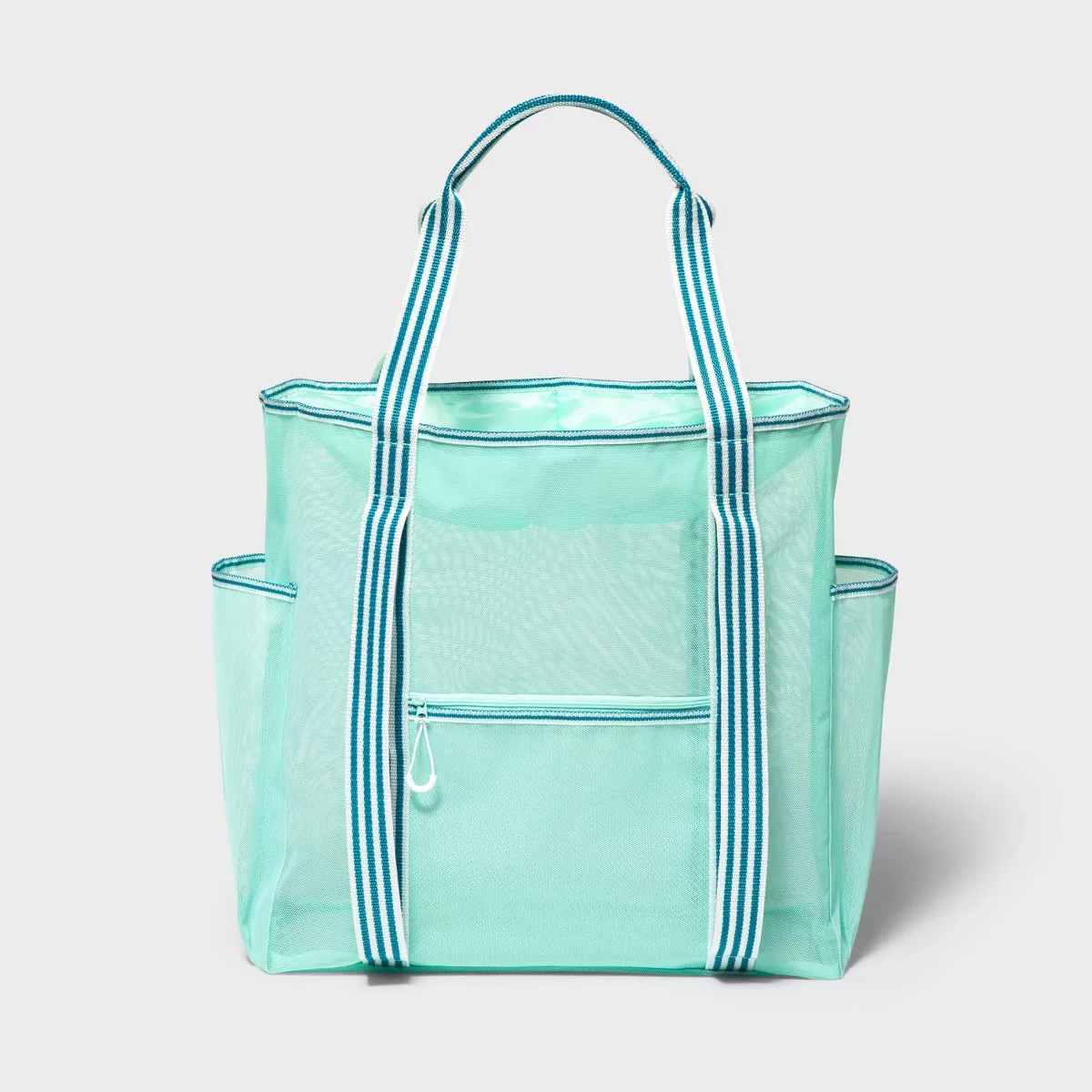 Beach Backpack Teal Striped Mesh - Sun Squad™ | Target