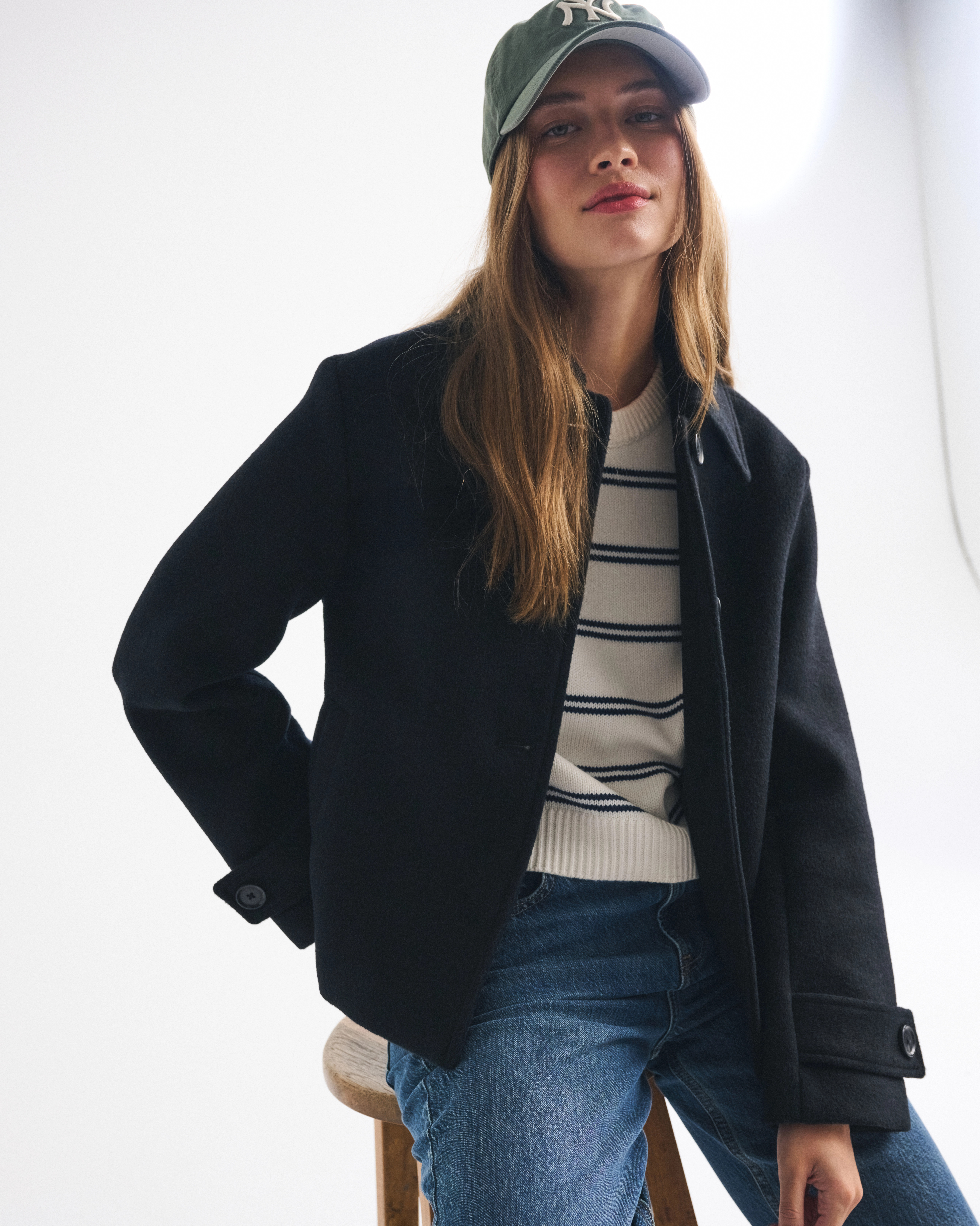 Short Wool-Blend Coat | Abercrombie & Fitch (US)
