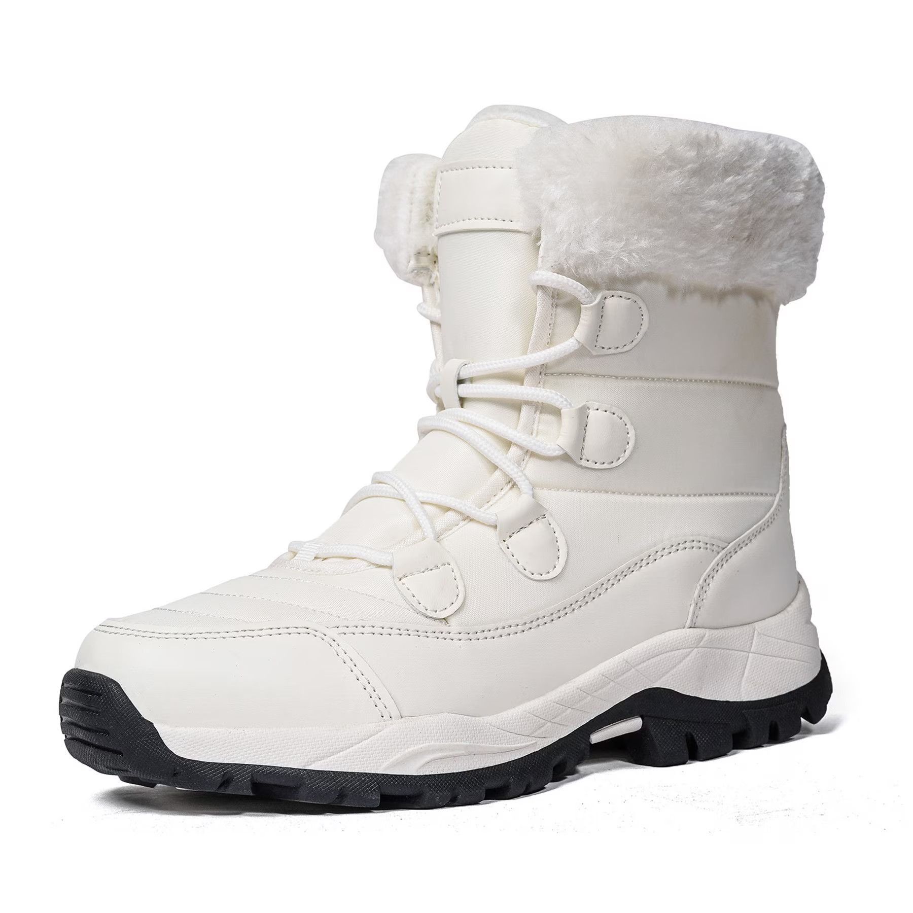 YOURDIARY Womens Snow Boots Winter Waterproof Warm Fur Lined Mid-Calf Boots Comfortable Outdoor A... | Walmart (US)