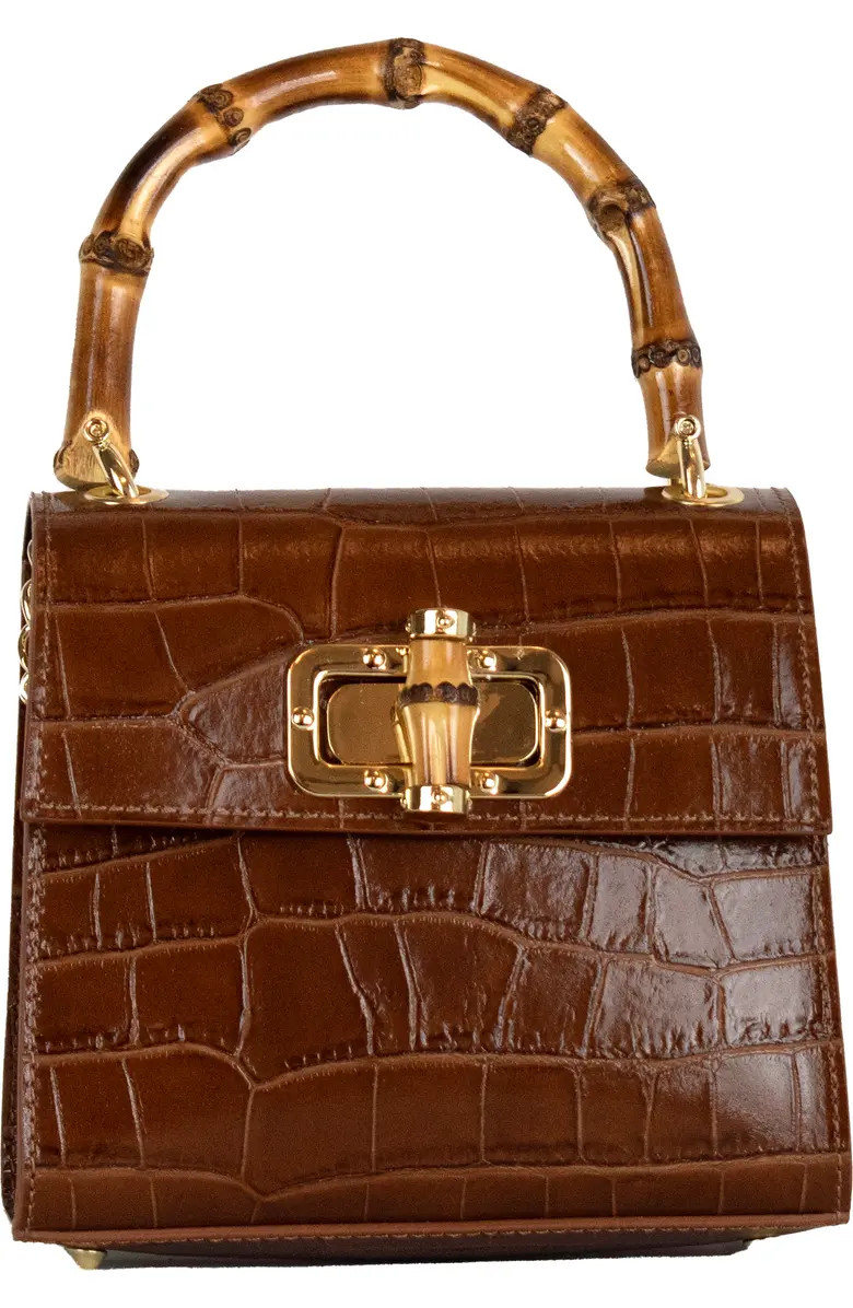 Persaman New York Ellie Croc Embossed Top Handle Bag | Nordstromrack | Nordstrom Rack