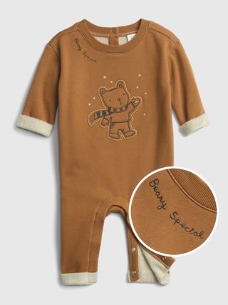 Baby Cozy Sherpa Lined One-Piece | Gap (US)