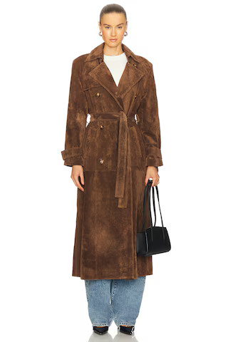 Ducie Corrin Suede Coat in Coco from Revolve.com | Revolve Clothing (Global)