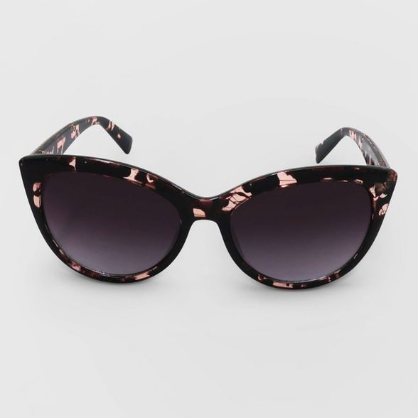 Women's Animal Print Cateye Plastic Sunglasses - A New Day™ Pink | Target