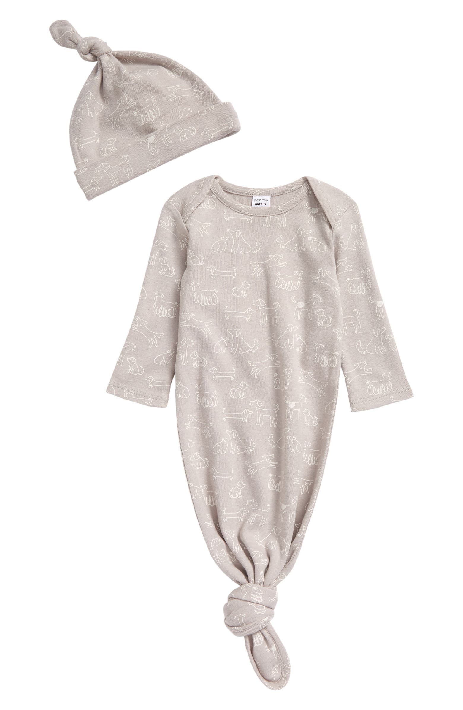 Knotted Gown & Hat Set | Nordstrom