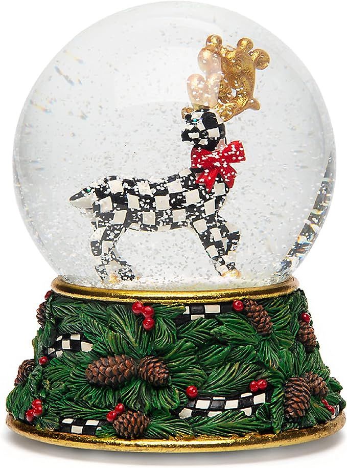 MacKenzie-Childs Westminster Deer Snow Globe and Music Box, Christmas Decoration, Holiday Collect... | Amazon (US)