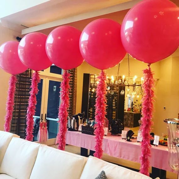 Feather Tassel Balloon Kit - Giant Round Balloon, Birthday, Bridal Shower, Baby Shower - Annivers... | Etsy (US)
