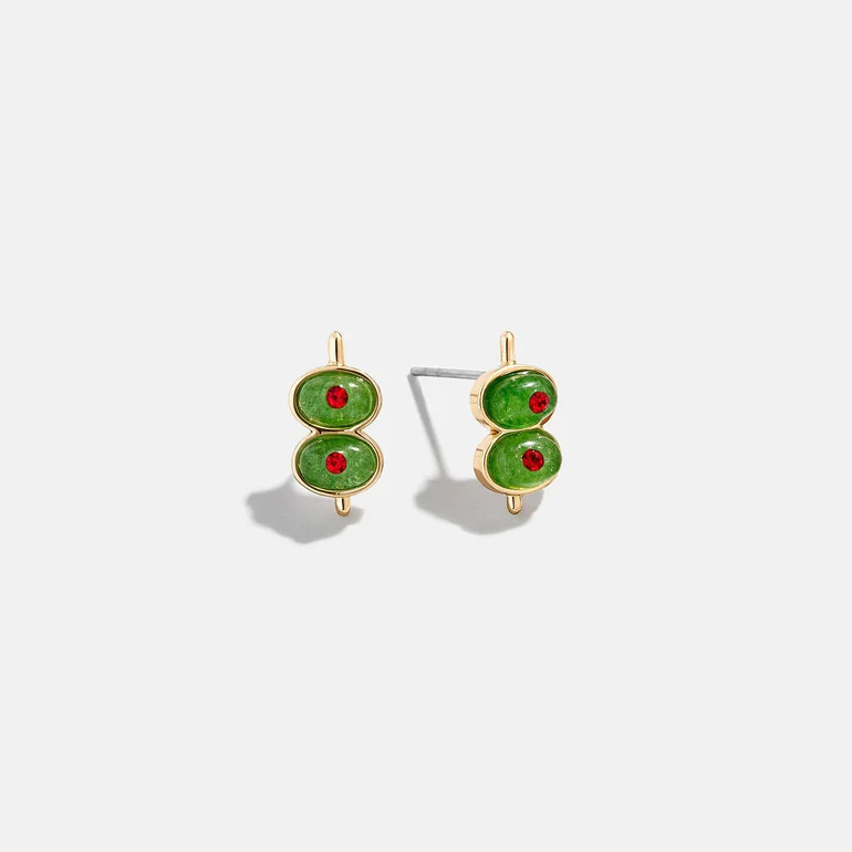 Briny Baby Olive Earrings - Green | BaubleBar