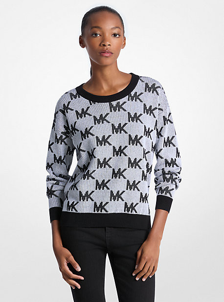 Logo Jacquard Knit Sweater | Michael Kors US