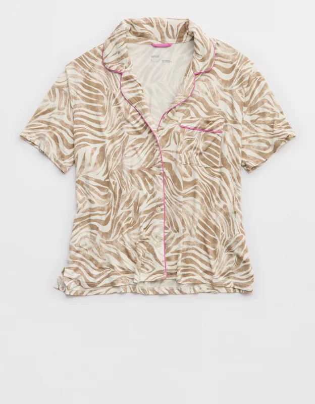 Aerie Real Soft® Short Sleeve Pajama Shirt | Aerie