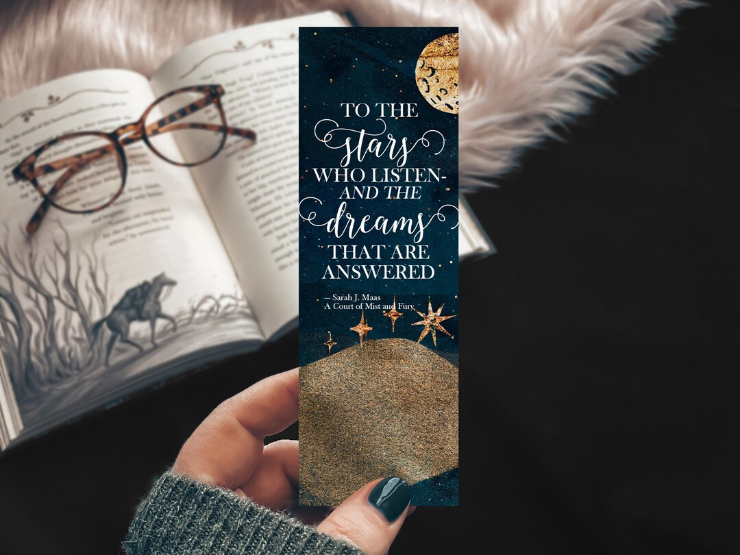 ACOTAR Quote Bookmark, Stars Watercolor Galaxy A Court of Mist and Fury Bookmark, YA Bookish Read... | Etsy (US)