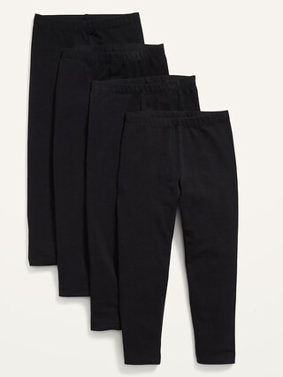 4-Pack Full-Length Jersey Leggings for Toddler Girls | Old Navy (CA)