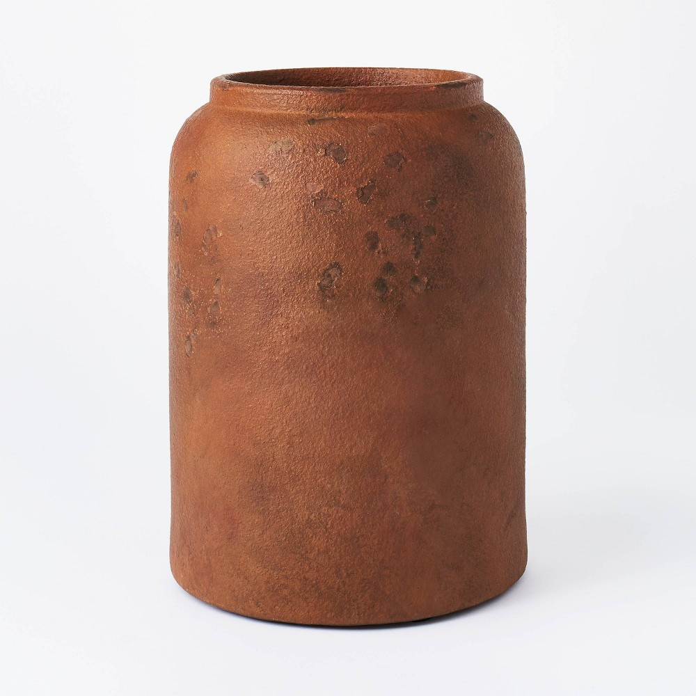 11"" x 8"" Rustic Vase Brown - Threshold designed with Studio McGee | Target