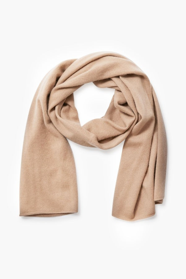 Camel Boiled Cashmere Clean Edge Knit Scarf | Tuckernuck (US)