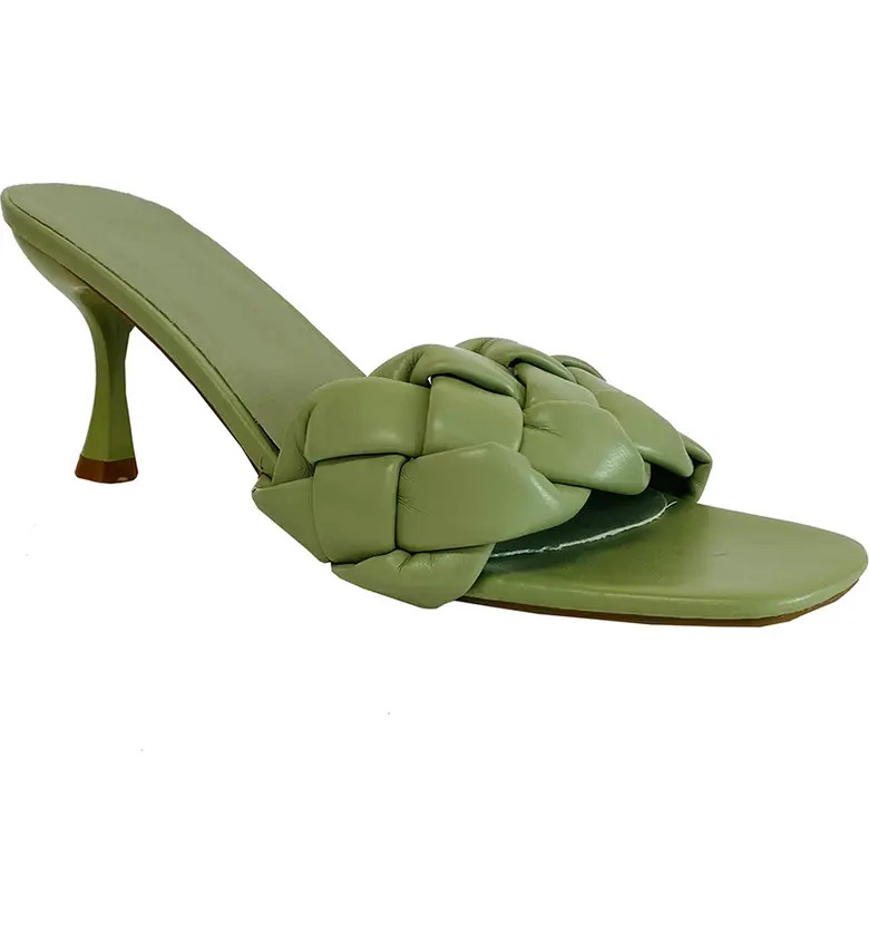 MIQUE Loretta Woven Kitten Heel Mule Sandal | Nordstromrack | Nordstrom Rack