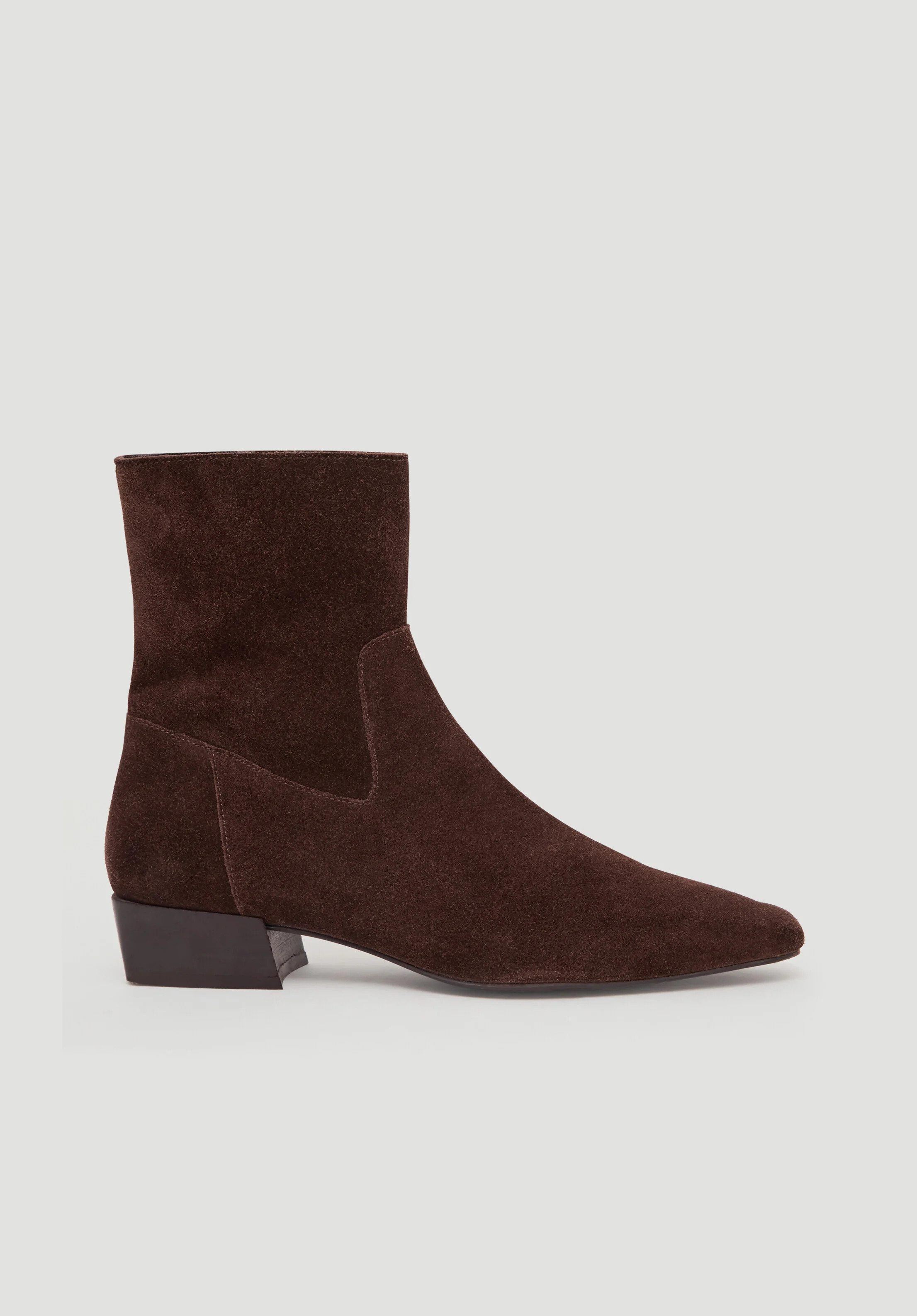 Suede Square-Toe Boots | Hush UK