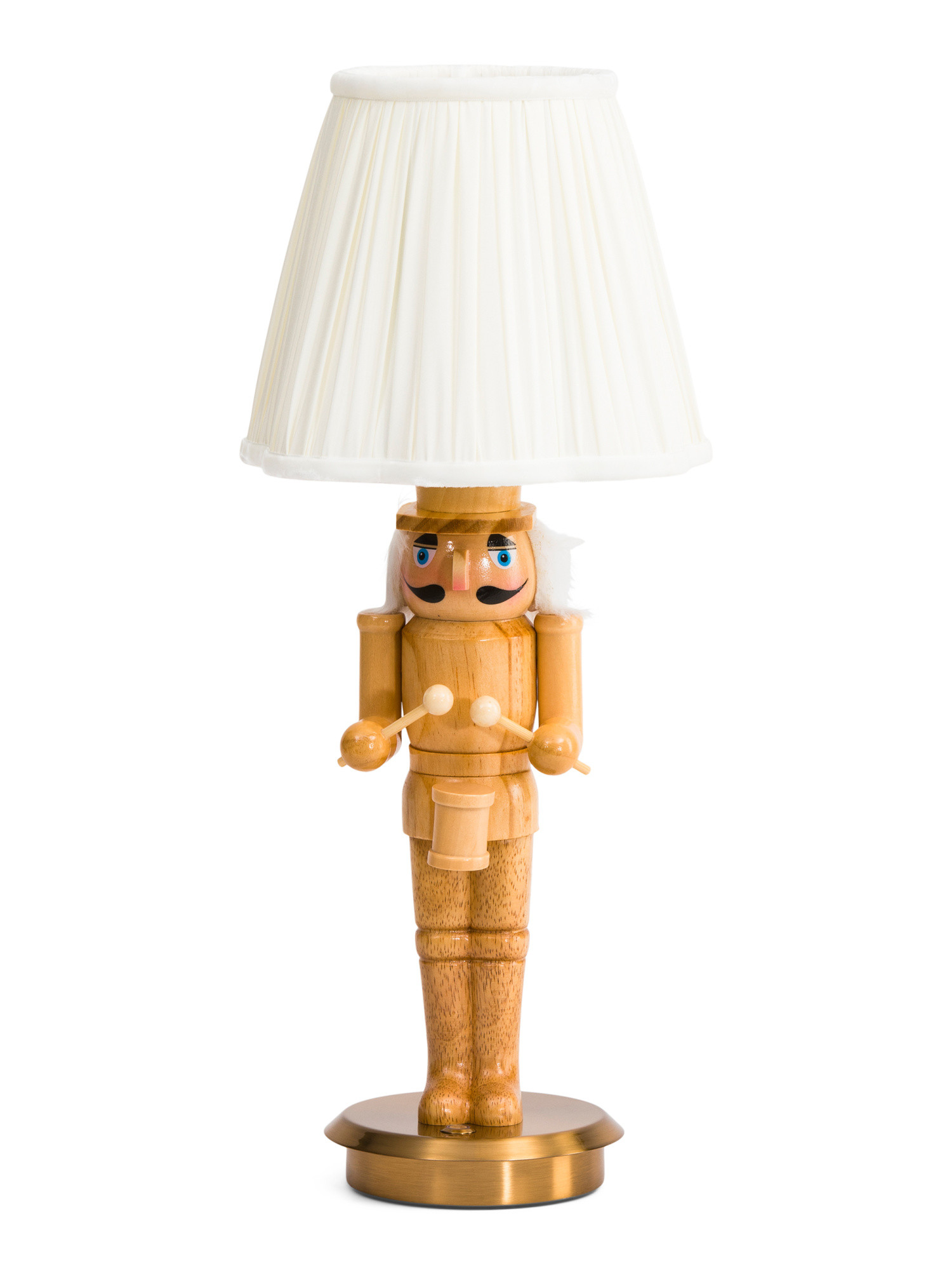 5x17 Nutcracker Cordless Lamp With Pleated Shade | TJ Maxx