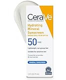 CeraVe 100% Mineral Sunscreen SPF 50 | Face Sunscreen with Zinc Oxide & Titanium Dioxide for Sensiti | Amazon (US)
