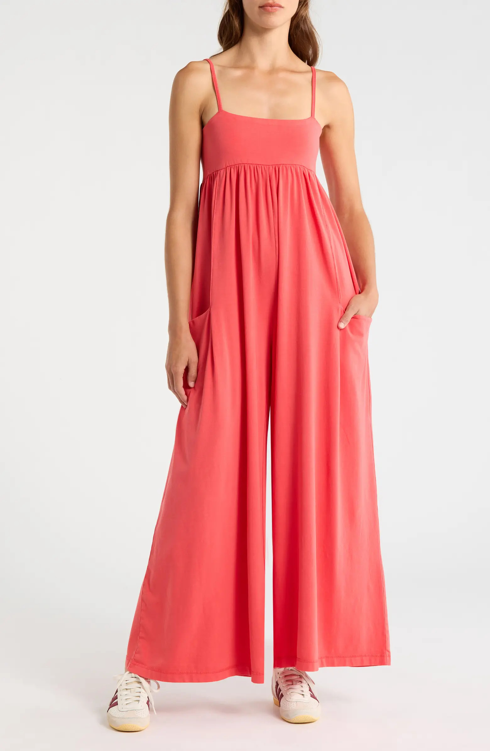 FP Movement Hot Shot Strappy Stretch Cotton Jumpsuit | Nordstrom