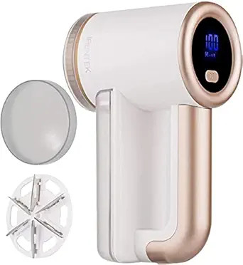 iRUNTEK Rechargeable Fabric Shaver, Sweater Shaver with LED Digital Display of Power and 3 Speed ... | Amazon (US)
