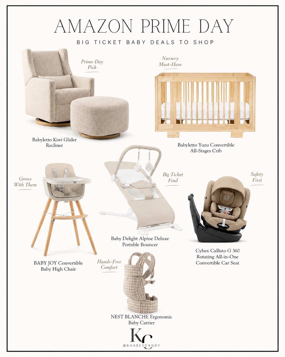 Big ticket items to buy this Amazon Prime Day.

recliner, convertible crib, high chair, baby bouncer, convertible car seat, newborn and infant carrier

#LTKmomlife #LTKSaleAlert #LTKBaby