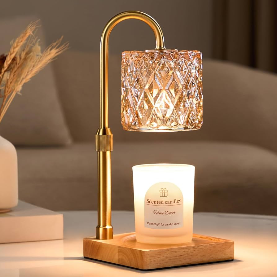 Hong-in Candle Warmer Lamp with Timer -Dimmable Adjustable Height Wax Melt Warmer for Jar Candles... | Amazon (US)