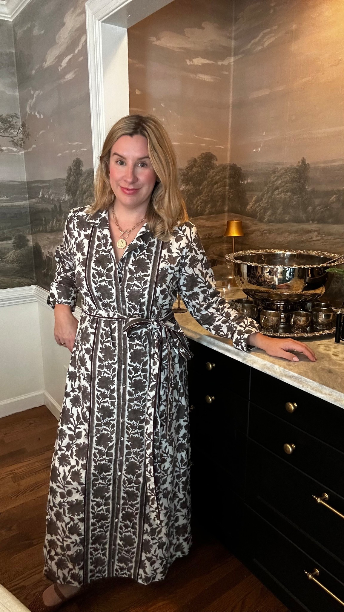Timeless style, handmade details 🤎 Wearing the Marrakech Kaftan | Espresso Vintage Lily from @suesartor — a true-to-size beauty (I’m in a large).
Every piece is hand block printed in small batches — love that kind of craftsmanship.
#SueSartor #ad 
Holiday dress, family pictures, fall dress, mid size, family photos, classic style 


#LTKWedding #LTKMidsize