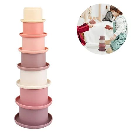 Stacking Cups Baby Building Toy Nesting Cup Early Educational Toddlers Montessori Stacking Toy with  | Walmart (US)