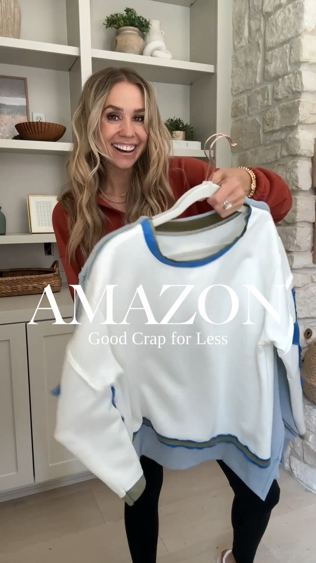 LOVE these Amazon Sweatshirts! Such a fun, bold statement piece for a great price! 

SIZING:
Star: Medium // went up 1 size
Blue: Large // went up 2 size 