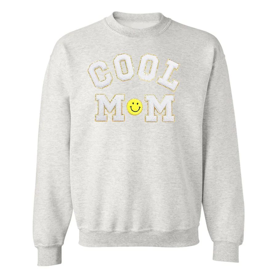 Cool Mom Letter Patch Sweatshirt | United Monograms