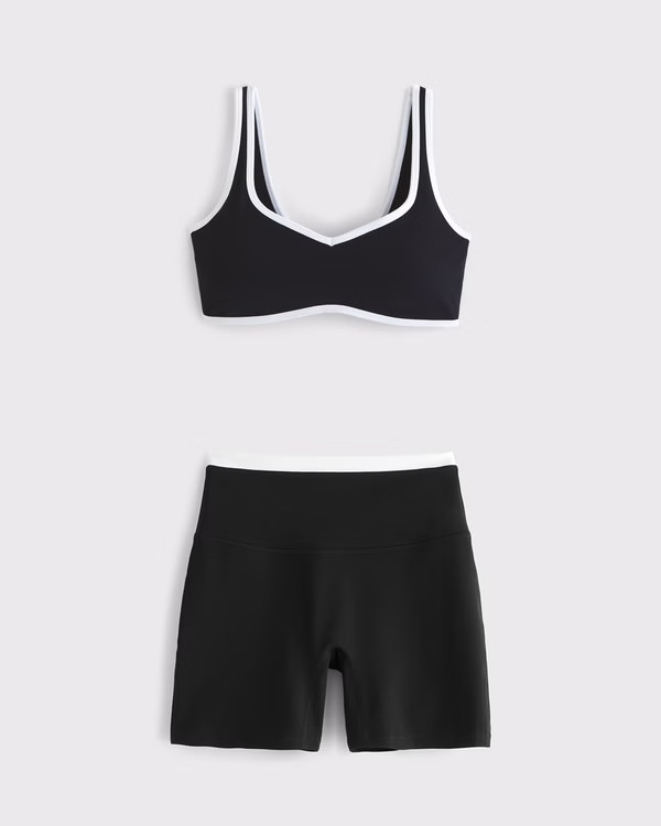 Women's YPB studioFLEX Sports Bra & Bike Short Set | Women's New Arrivals | Abercrombie.com | Abercrombie & Fitch (US)