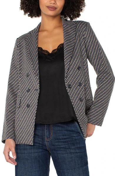 FAUX DOUBLE BREASTED BLAZER | Liverpool Jeans