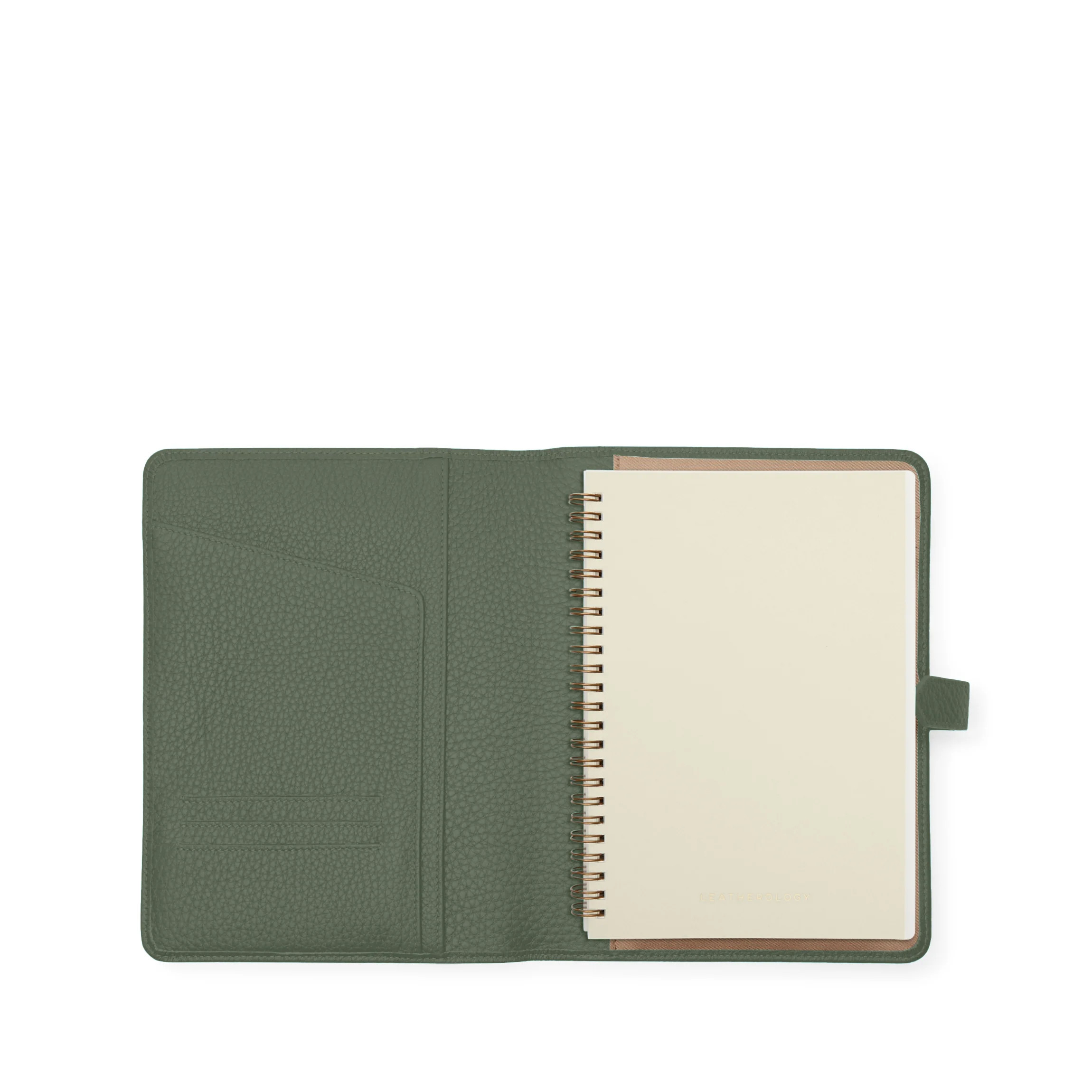 A5 Snap Spiral Journal Moss | Leatherology