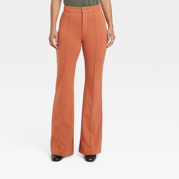 Women's High-Rise Slim Fit Retro Flare Pull-On Pants - A New Day™ | Target