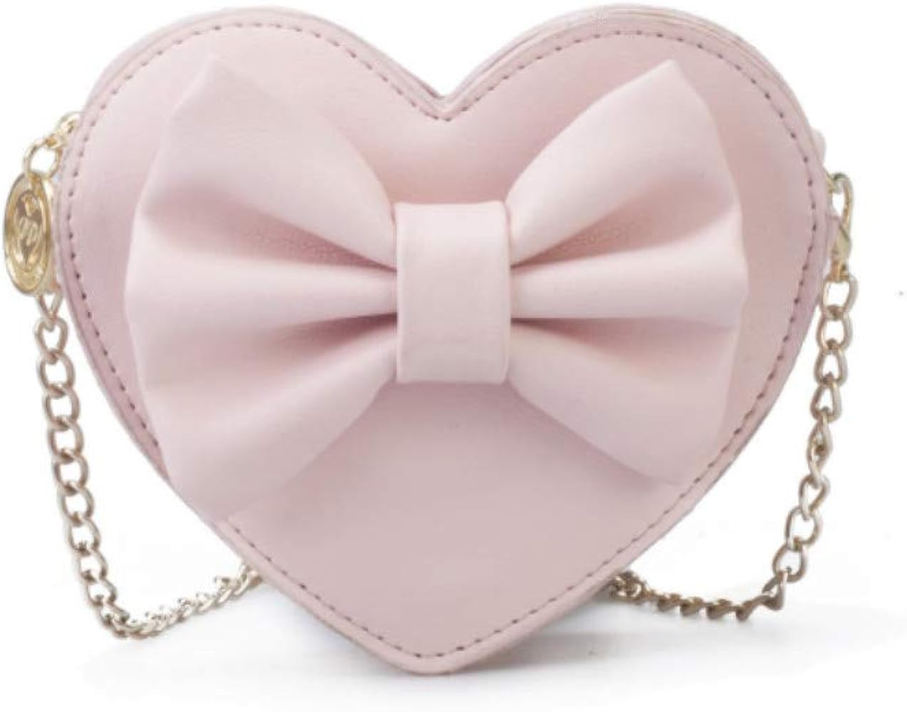 ZGMYC Cute Heart-shaped Crossbody Purse Bowknot Shoulder Bag Satchel for Little Girls Toddlers | Amazon (US)