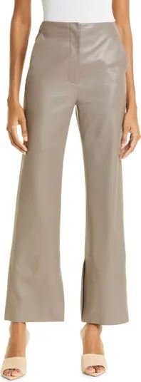 Rhyan Split Hem Crop Flare Faux Leather Pants | Nordstrom