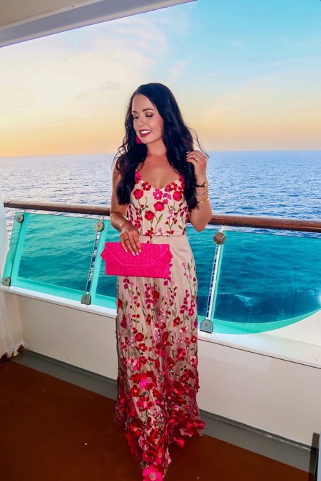Under $150 floral wedding guest dress from aw bridal (wearing size 4, 6 colors), under $10 rattan clutch, under $10 pink floral earrings from amazon 

#LTKparties #LTKwedding #LTKitbag