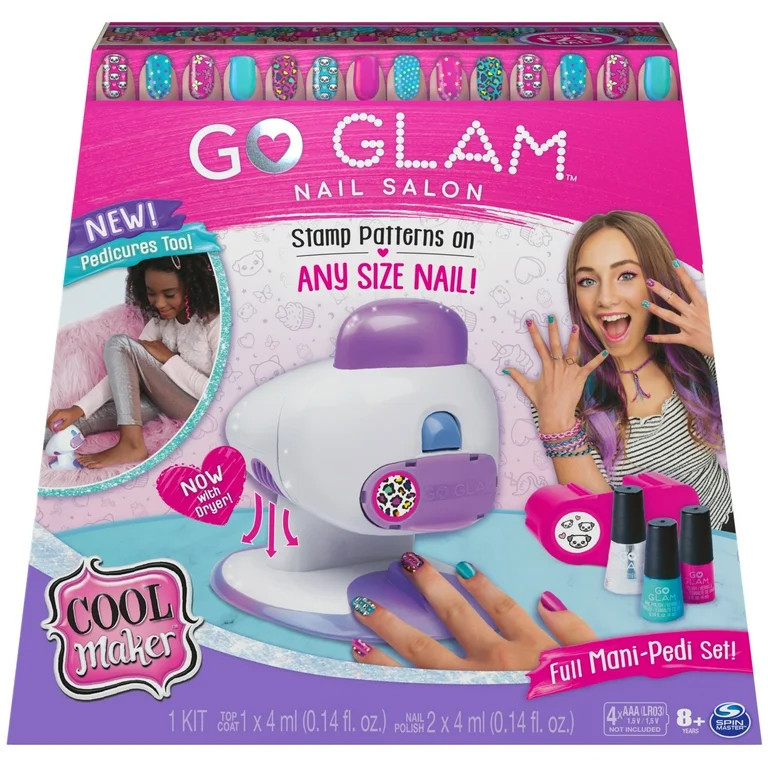 Cool Maker, GO GLAM Nail Stamper Salon for Manicures and Pedicures with 5 Patterns and Nail Dryer | Walmart (US)
