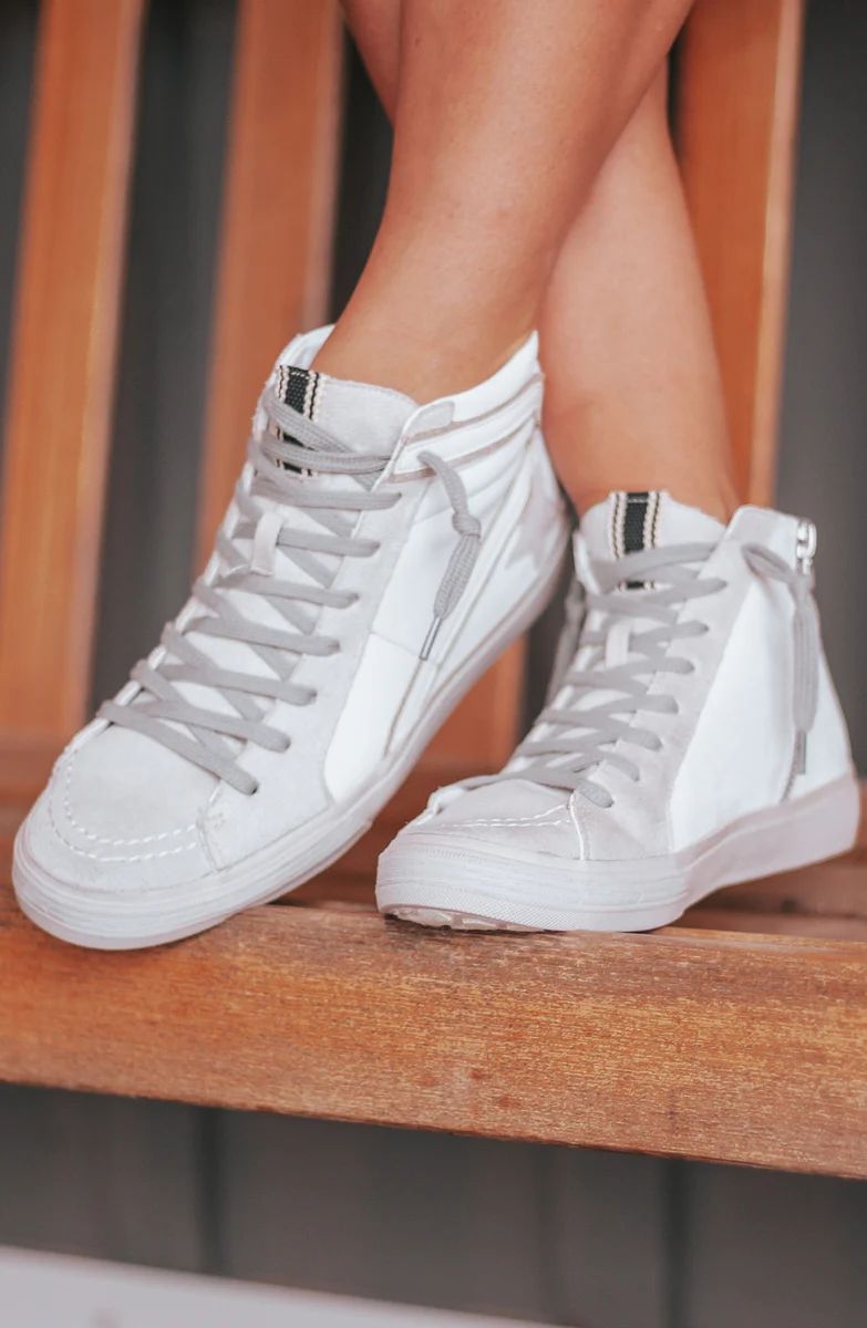 Wishing On A Star Off White Sneakers | Apricot Lane Boutique
