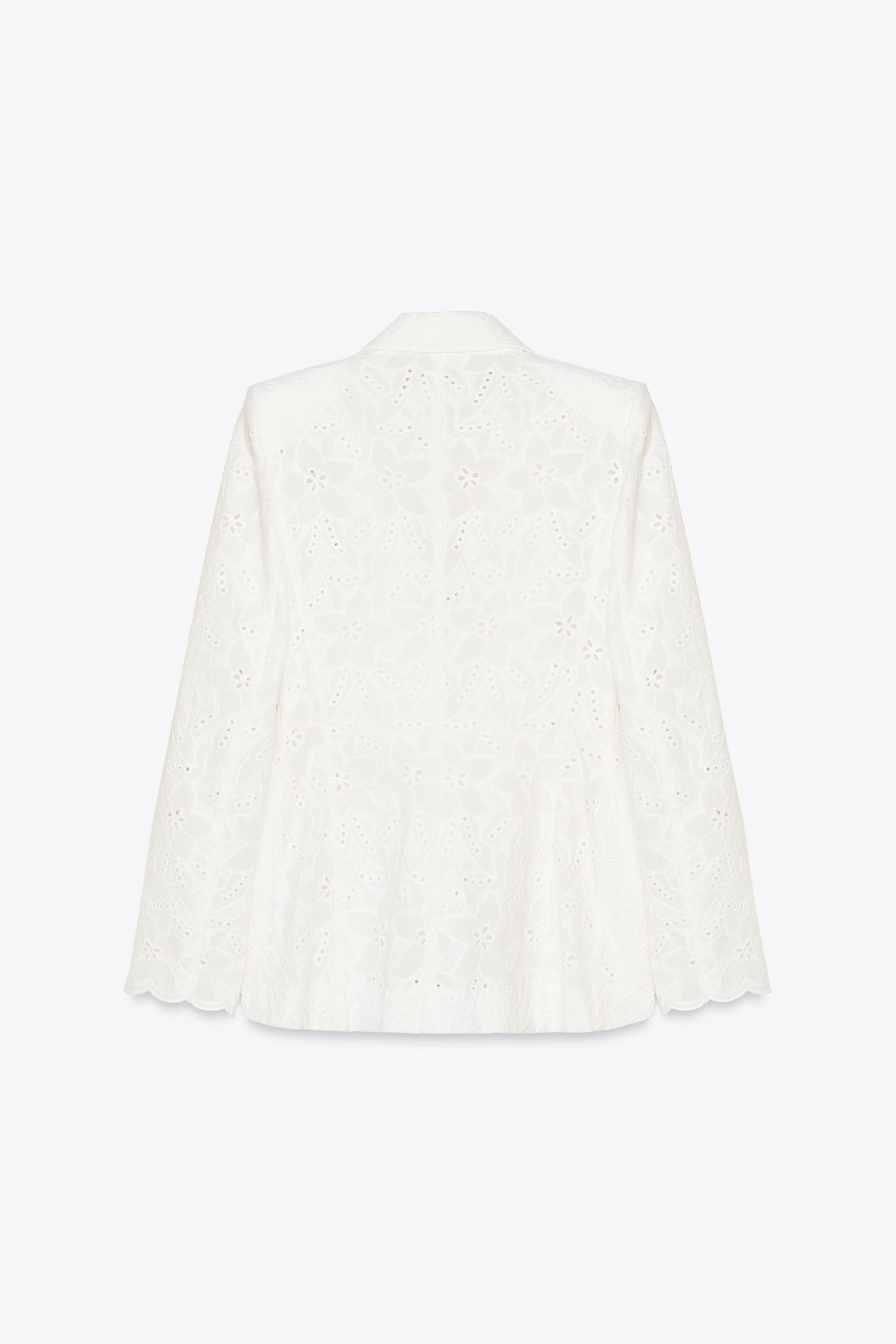 EMBROIDERED EYELET BLAZER | Zara US