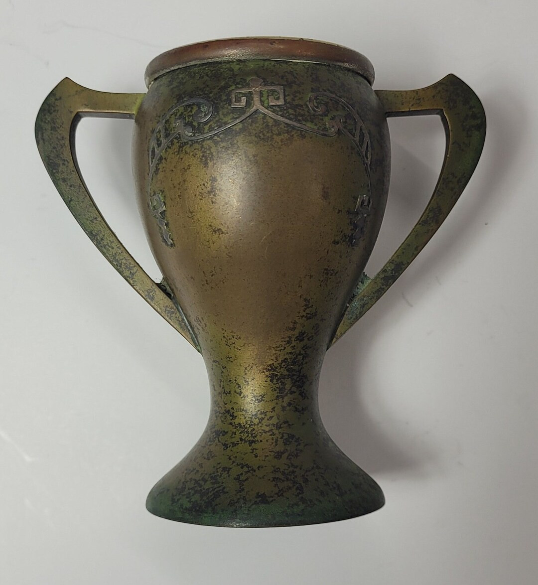 Vintage Silver Crest Signed Sterling on Bronze Tennis Trophy Vase Arts & Crafts - Etsy | Etsy (US)