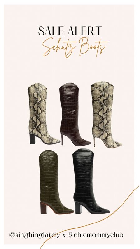 Fave Schutz boots are on major sale in these color and style. Currently half off 

Snakeskin boots, knee high boots 

#LTKshoecrush #LTKsalealert #LTKstyletip